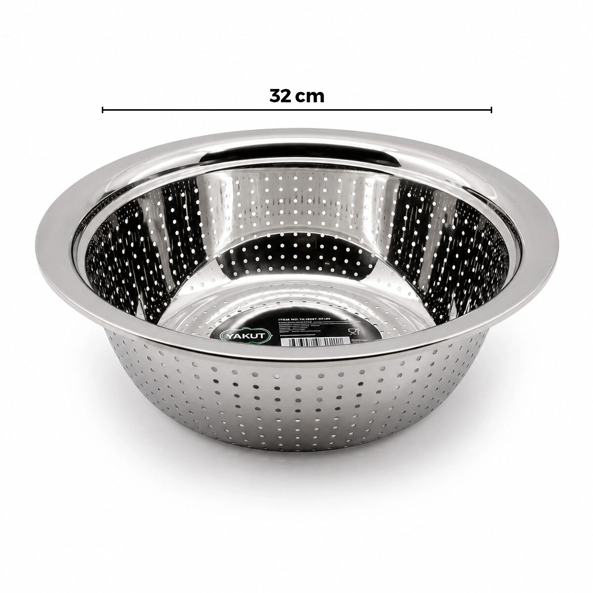 32cm Kulpsuz Paslanmaz Metal Sepet Süzgeç Bx40