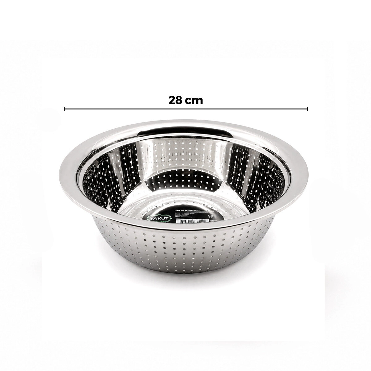 28cm Kulpsuz Paslanmaz Metal Sepet Süzgeç Bx40