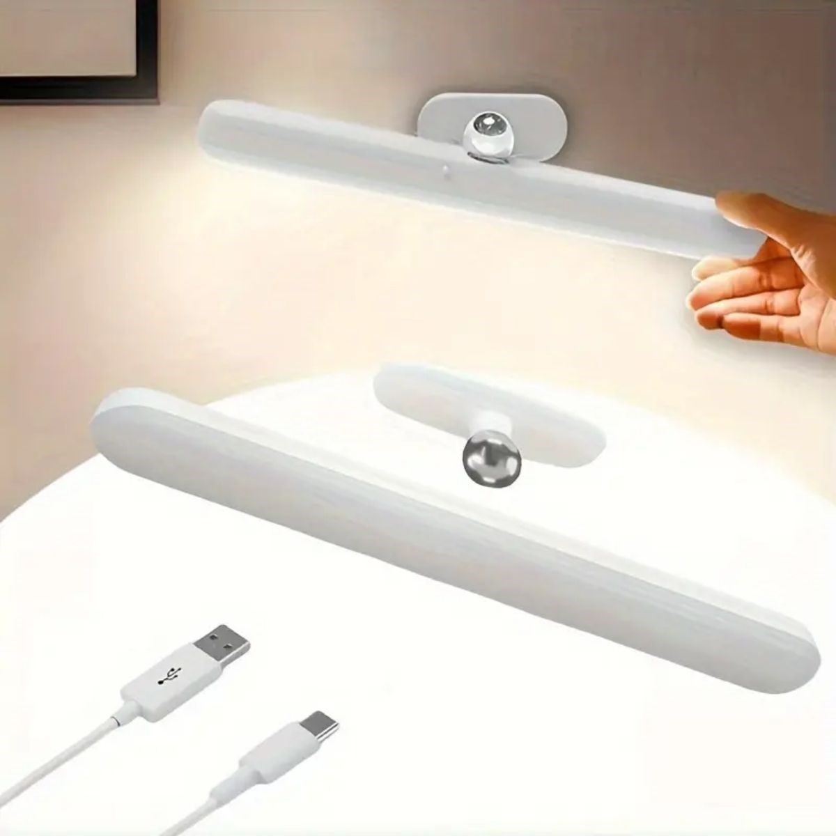 Dokunmatik USB İle Şarj Olabilen 27 cm Led Aydınlatma Makyaj Aynası Işığı (5616)