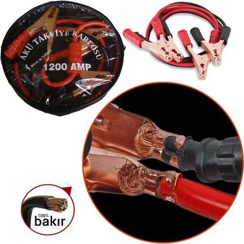 Akü Takviye Kablosu 1200 Amper (Taşıma Çantalı) (5616)