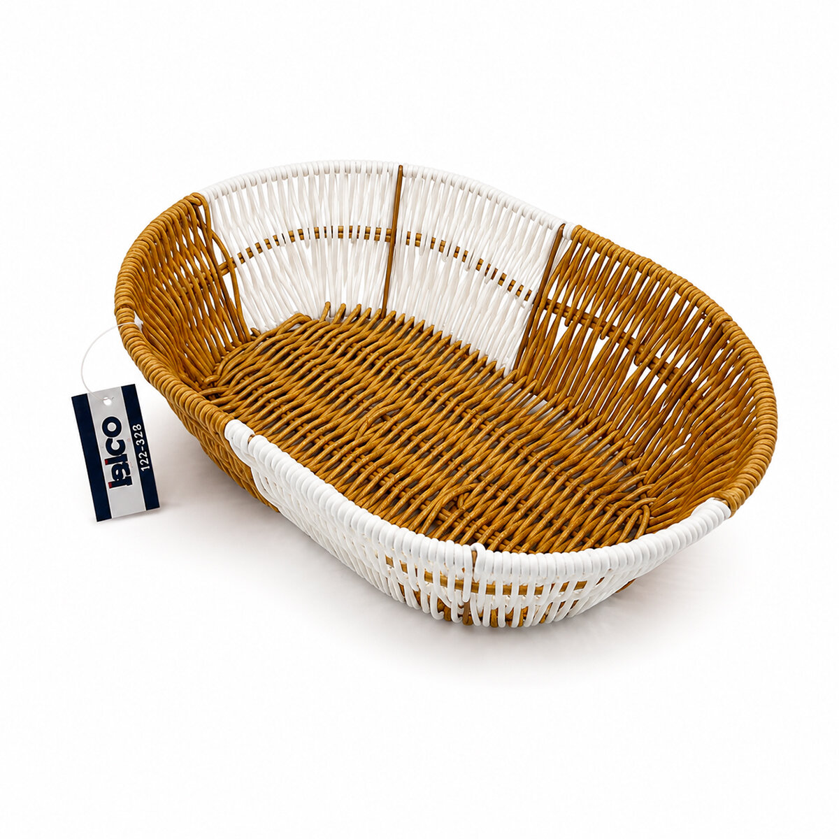 OVAL HASIR K.RENGİ - BEYAZ EKMEK SEPETİ 28X20CM (5616)