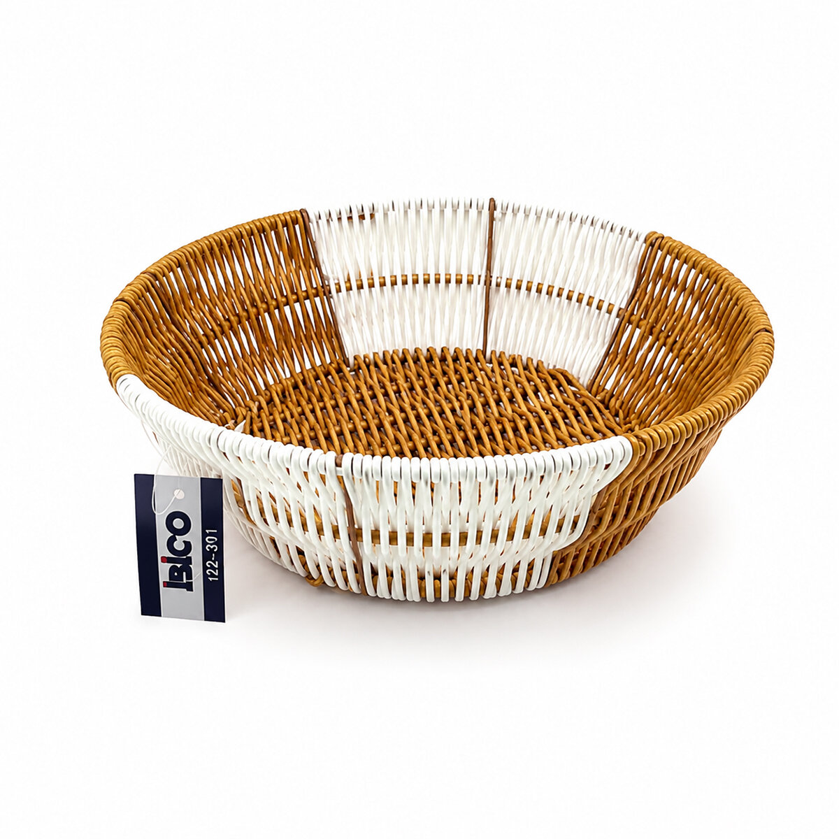 YUVARLAK HASIR K.RENGİ - BEYAZ EKMEK SEPETİ 25CM (5616)