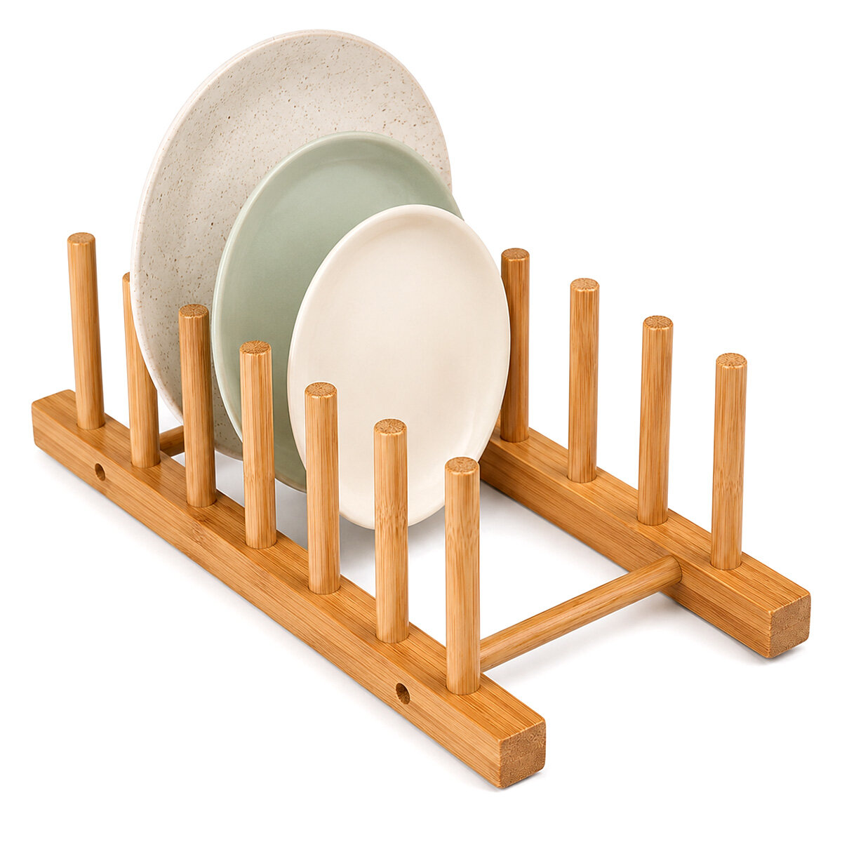 2PCS BAMBU - AHŞAP TEZGAH ÜSTÜ TABAKLIK - BULAŞIKLIK (5616)