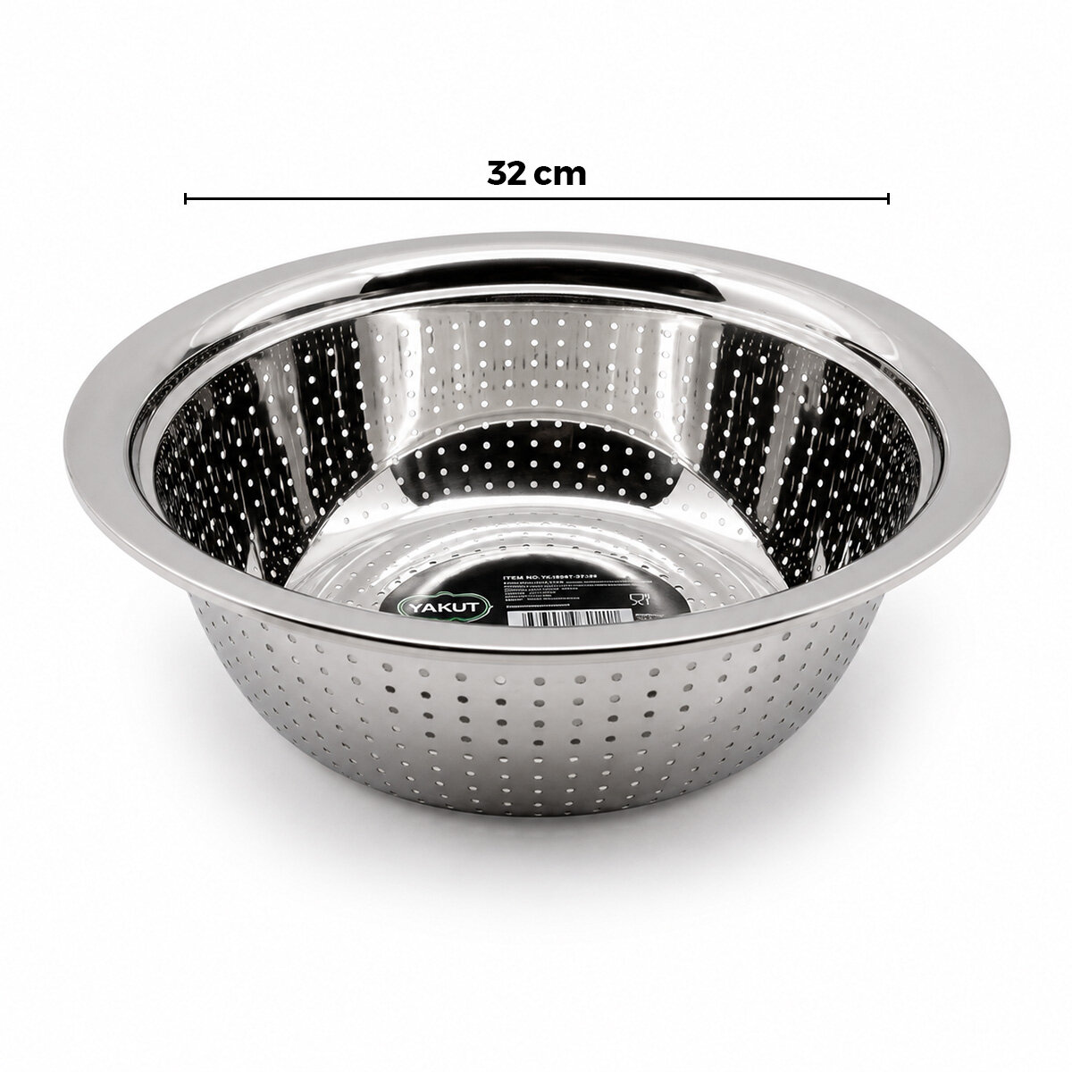 32CM KULPSUZ PASLANMAZ METAL SEPET SÜZGEÇ (5616)