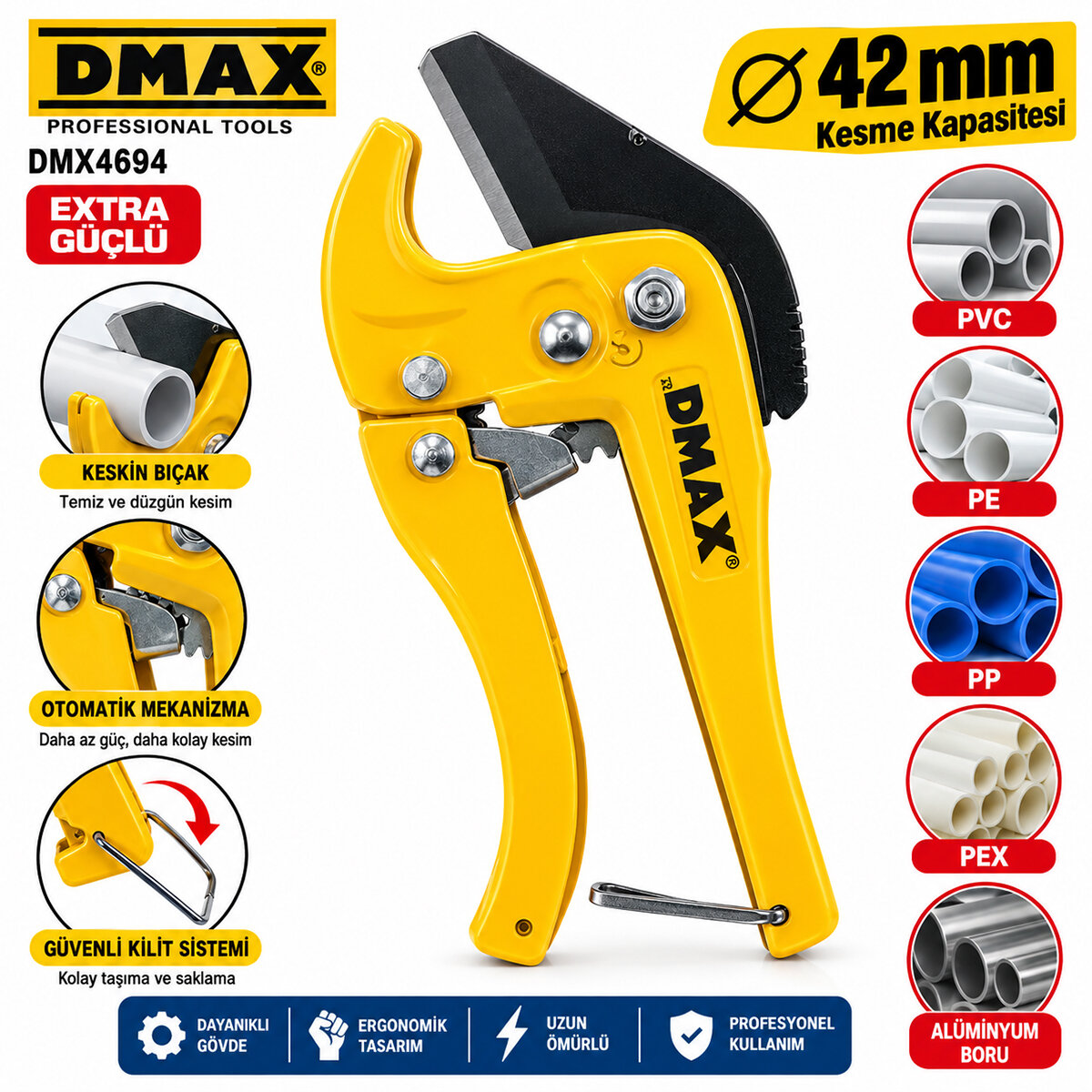 42MM PROFESYONEL OTOMATİK BORU MAKAS (5616)