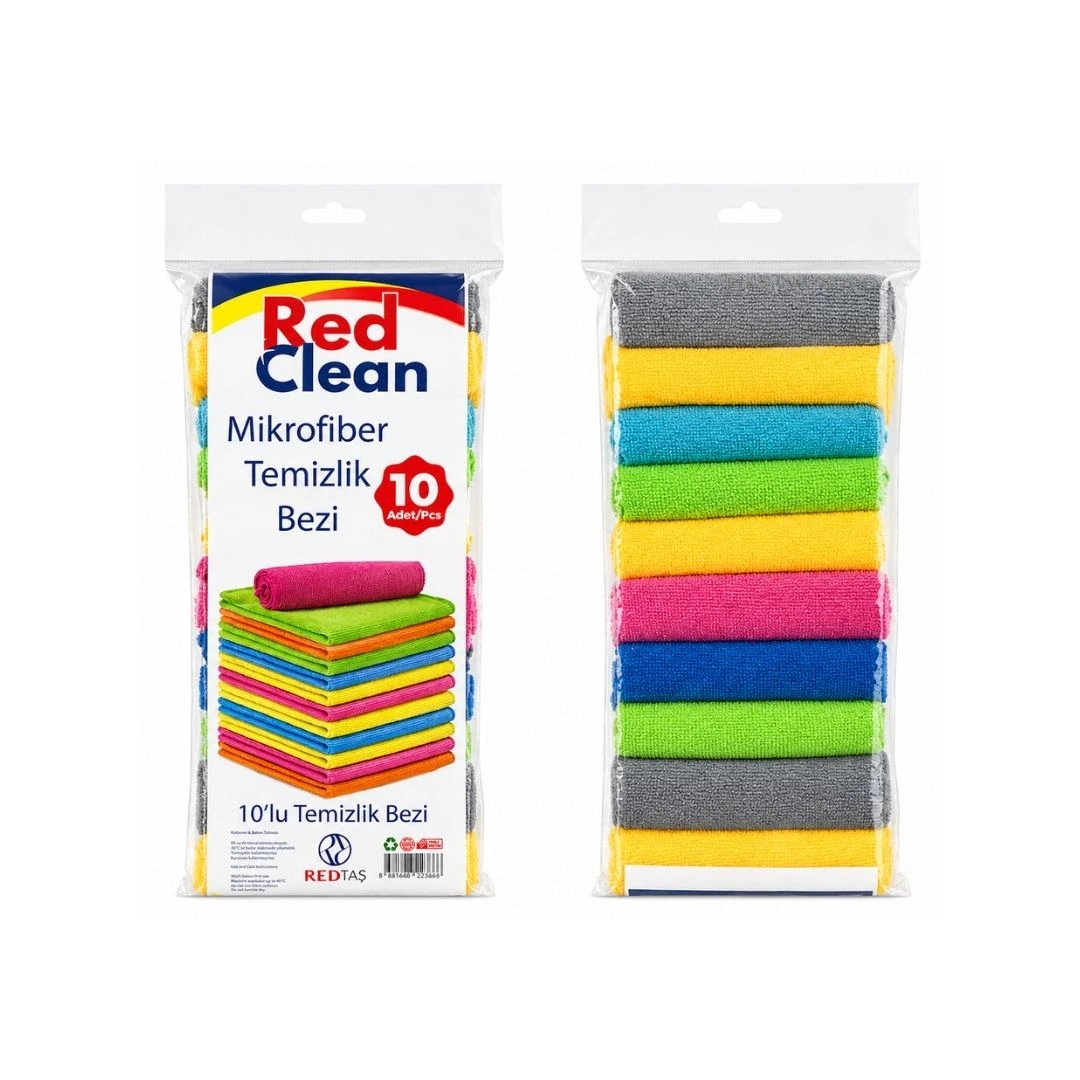Red Clean 10`li Mikrofiber Temizlik Bezi