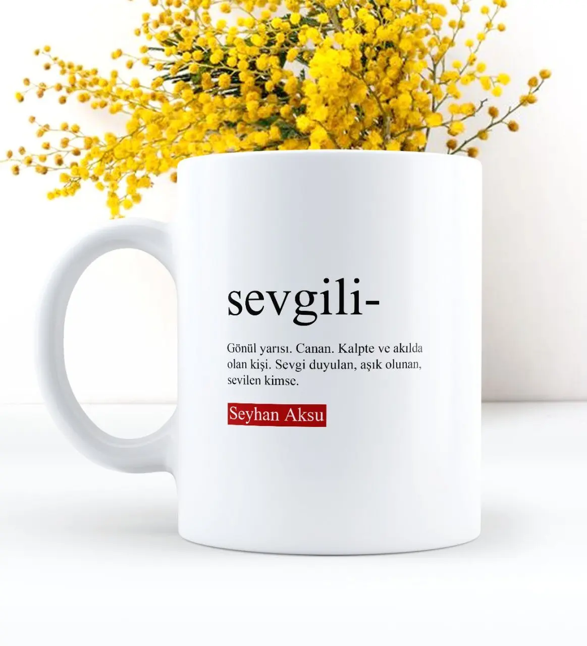 Kişiye Özel Sevgili Beyaz Kupa Bardak