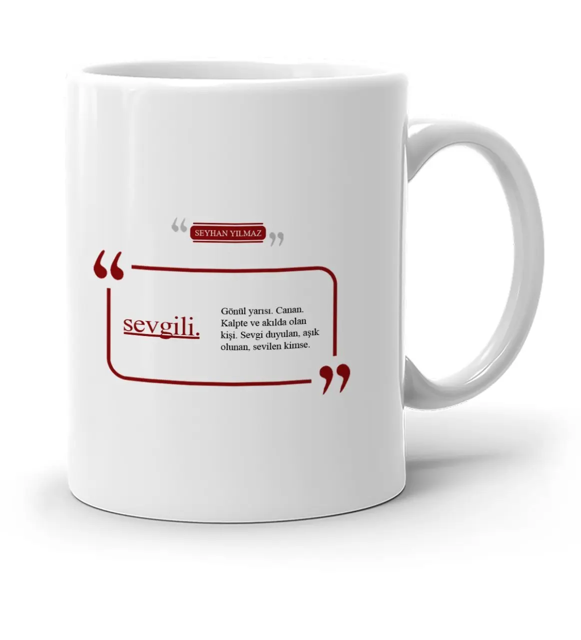 Kişiye Özel Sevgili Beyaz Kupa Bardak - 1