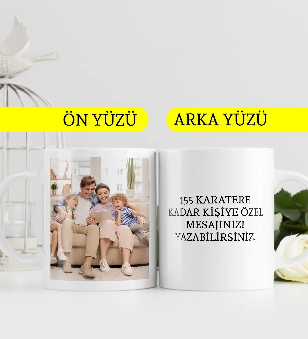 Fotoğraf ve Yazılı Resimli Kupa Bardak Anneye Babaya Ablaya Abiye Kız Kardeşe Erkek Kardeşe Arkadaşa Öğretmenler Günü Hediyesi Erkek Kadın Sınıf Öğretmenine Hediye  Sevgiliye Hediye