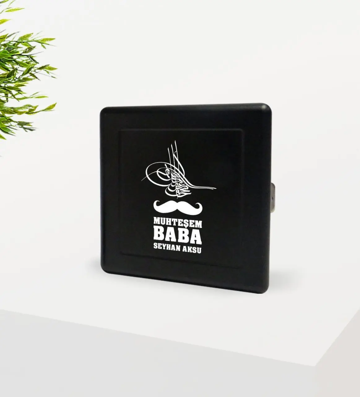 Kişiye Özel Muhteşem Baba Tasarımlı Siyah Metal Sigara Tabakası-1