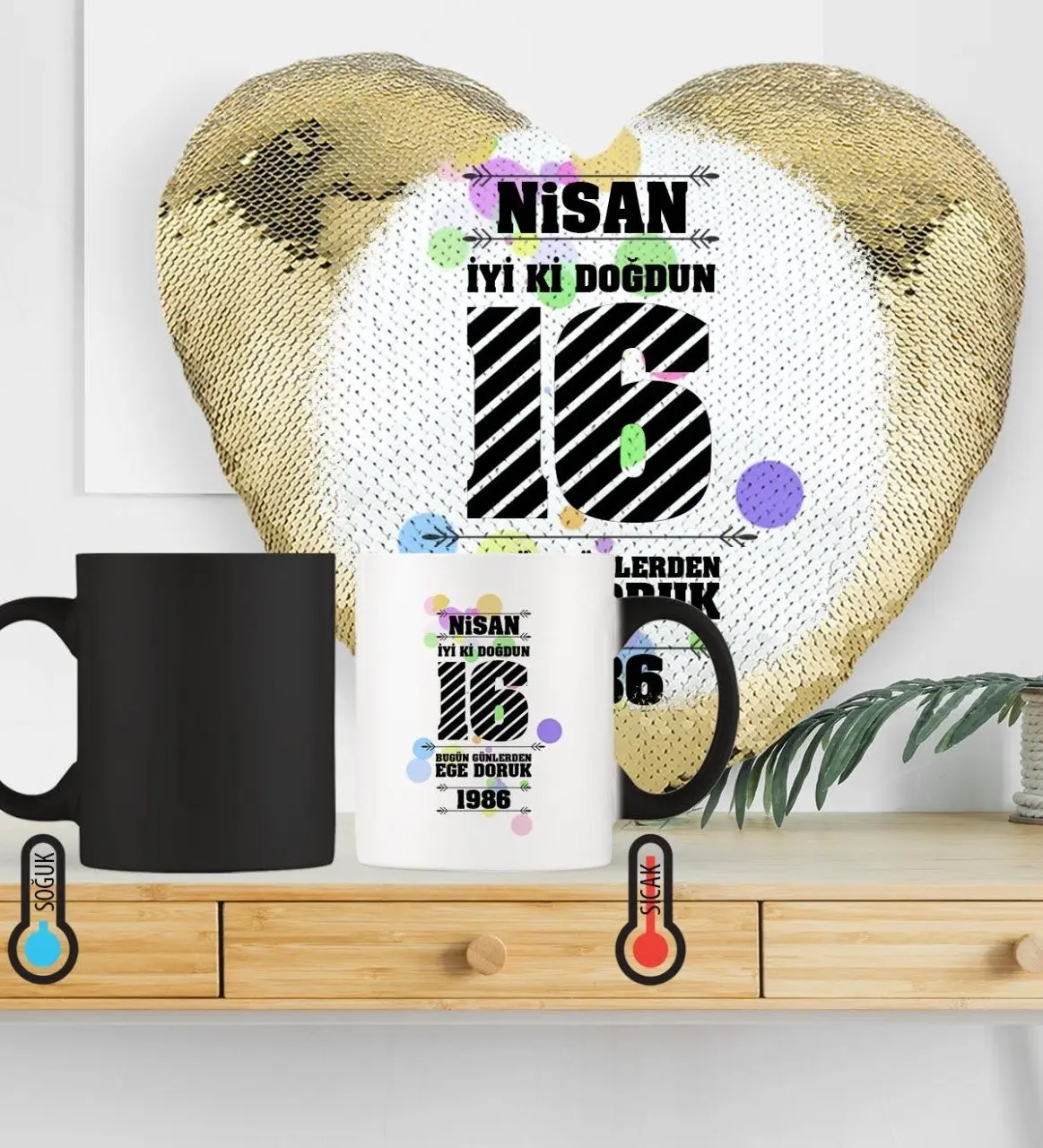 Kişiye Özel İyi ki Doğdun Sihirli Set 5 (Altın Yaldız)