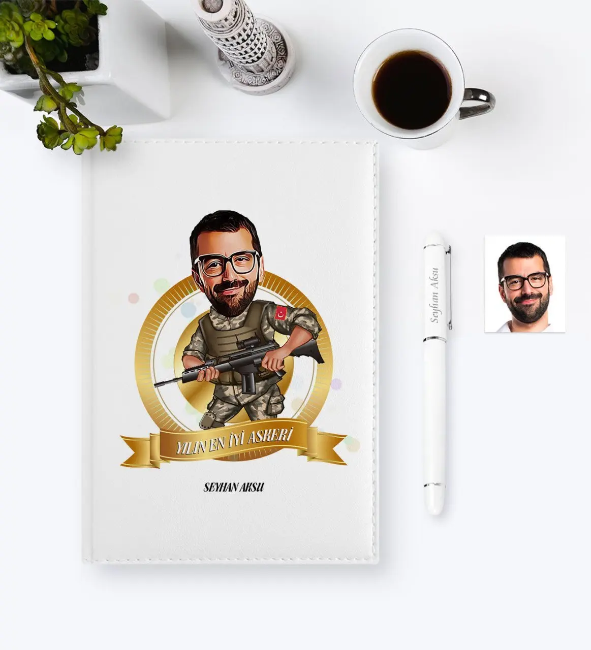 Kişiye Özel Yılın En İyi Askeri Karikatürlü 2023 Ajanda Kalem Seti - 1