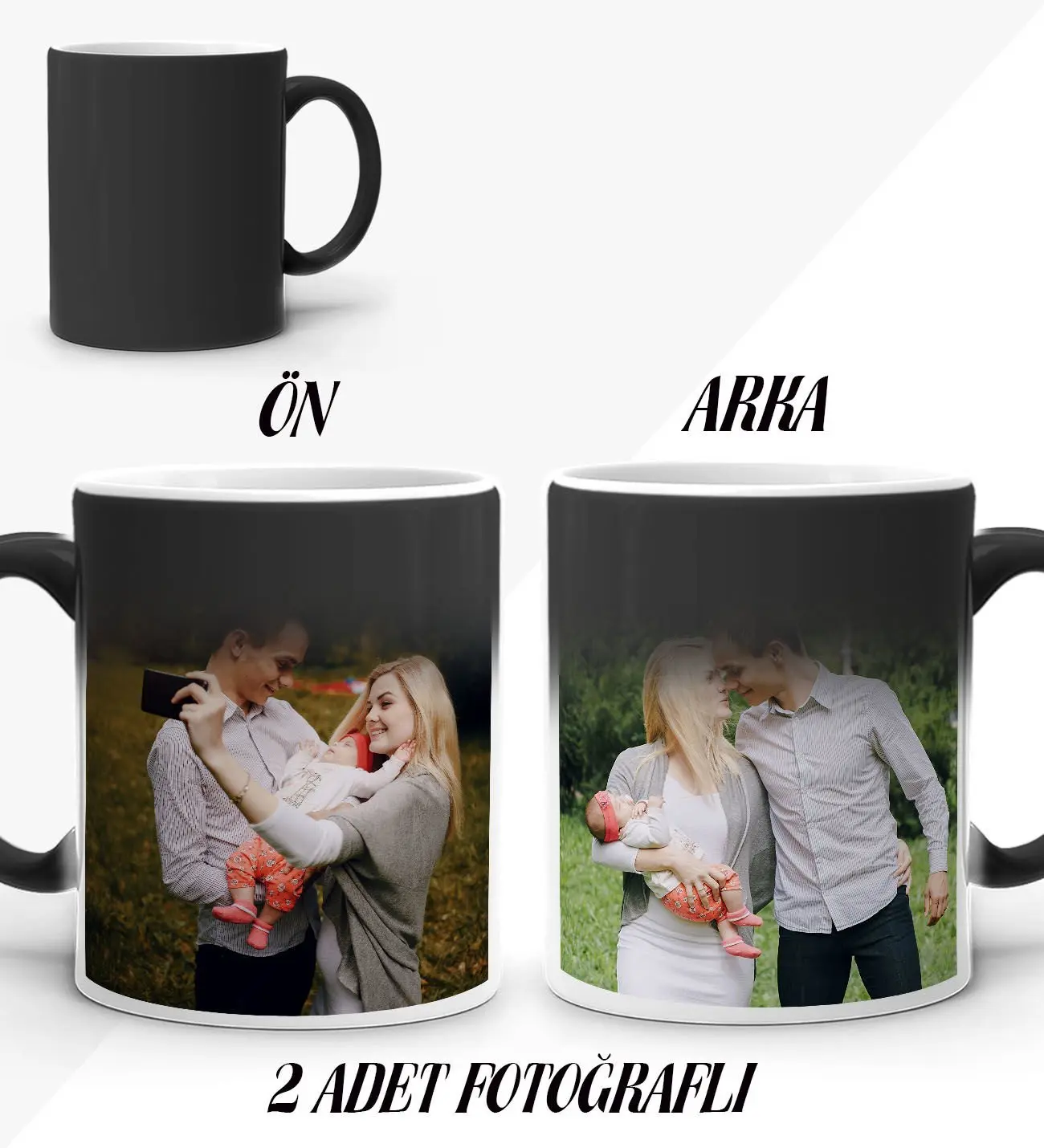 2 RESİMLİ SİHİRLİ KUPA BARDAK