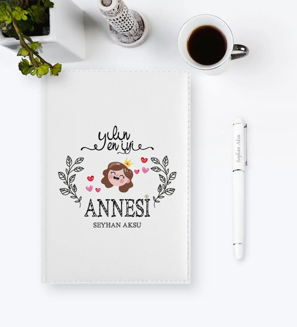 Kişiye Özel Yılın En İyi Annesi Temalı 2023  Ajanda Kalem Seti - 2