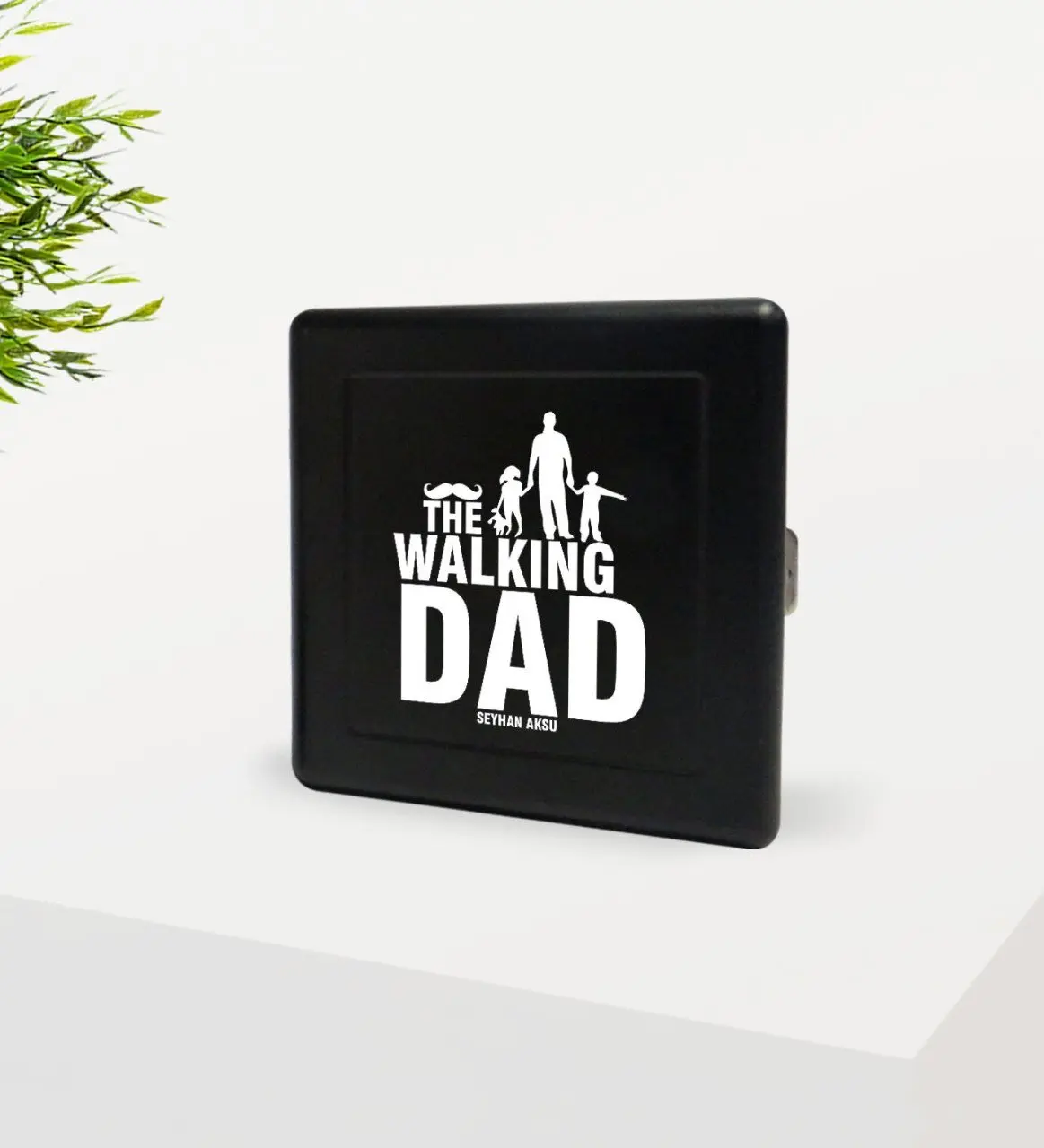 Kişiye Özel The Walking Dad Tasarımlı Siyah Metal Sigara Tabakası-1