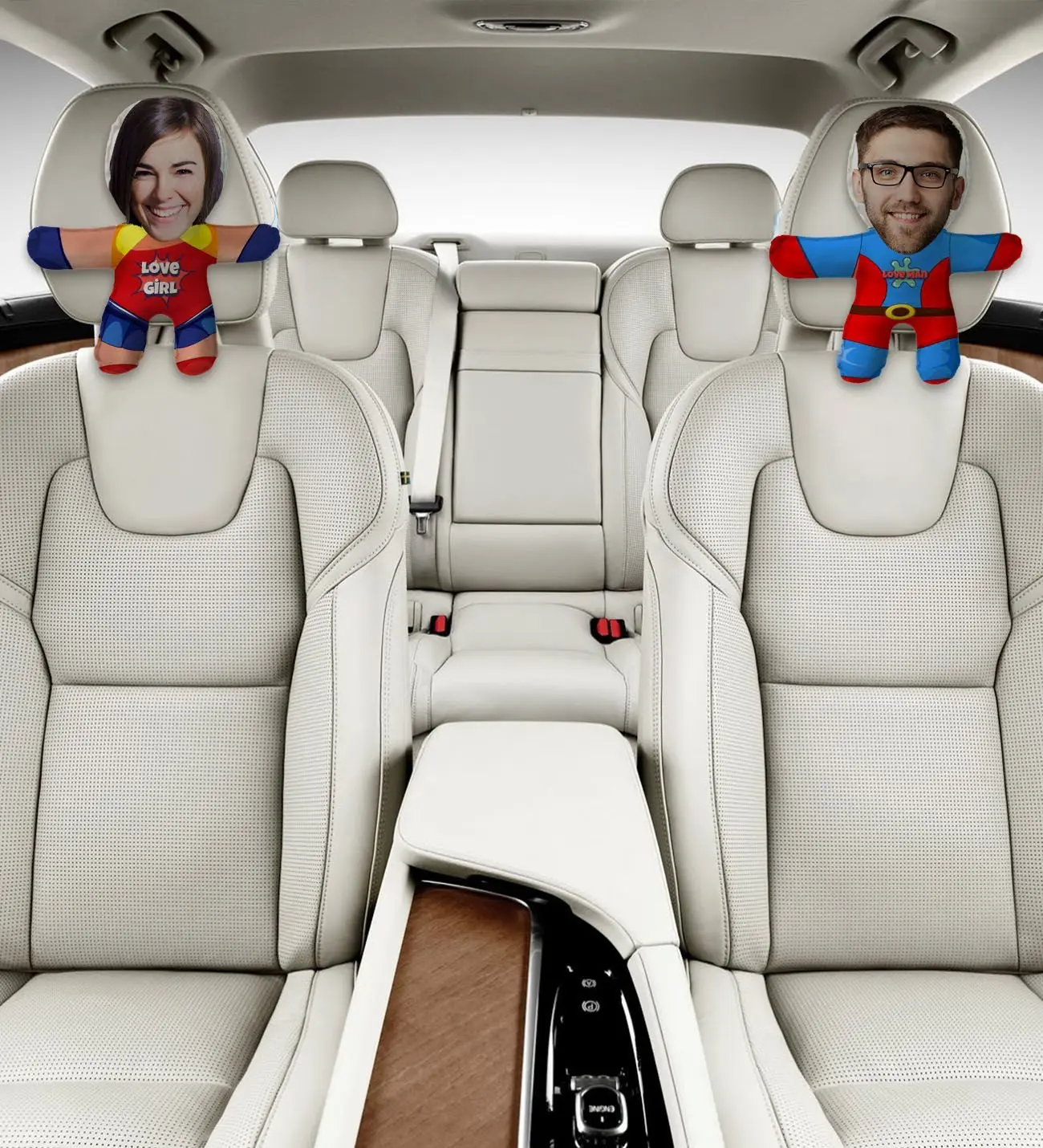 BK Gift Kişiye Özel Süper Kahramanlar 2’li Araç Koltuk Bebek Yastığı-2