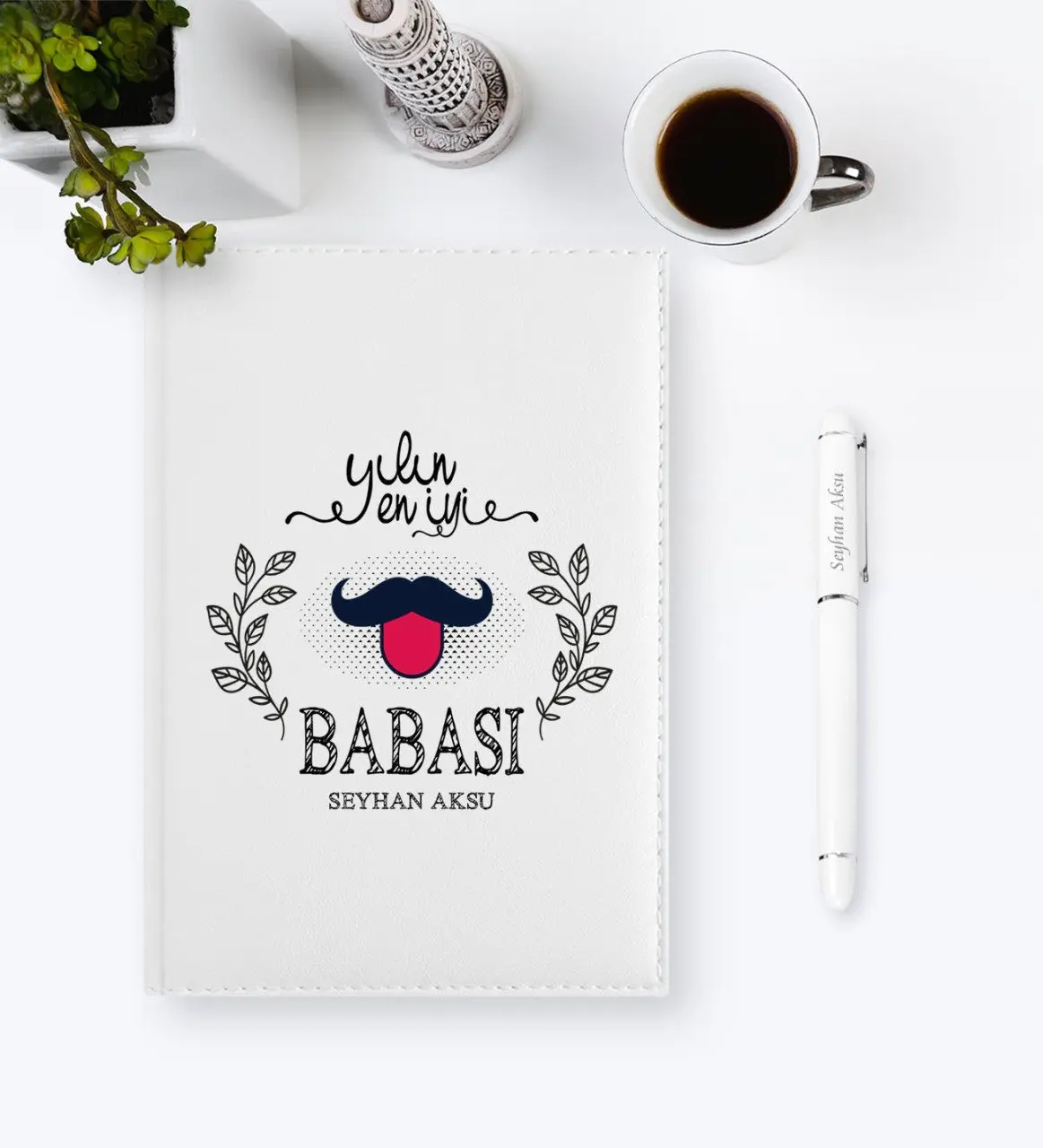 Kişiye Özel Yılın En İyi Babası Temalı 2023 Ajanda Kalem Seti - 2
