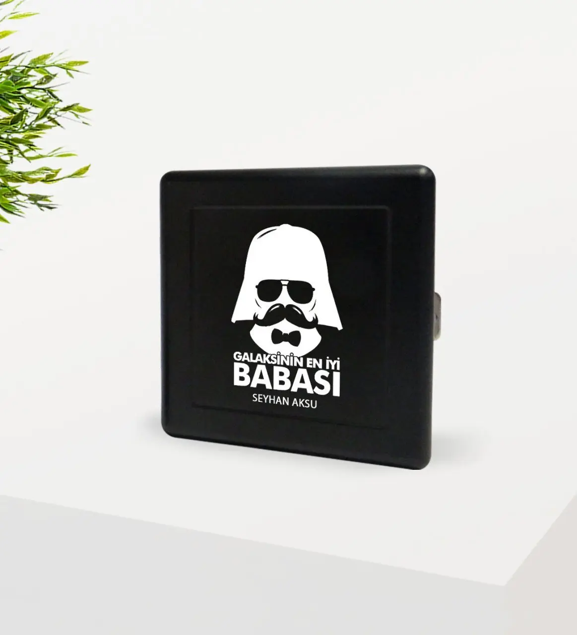 Kişiye Özel Galaksinin En İyi Babası Tasarımlı Siyah Metal Sigara Tabakası-2