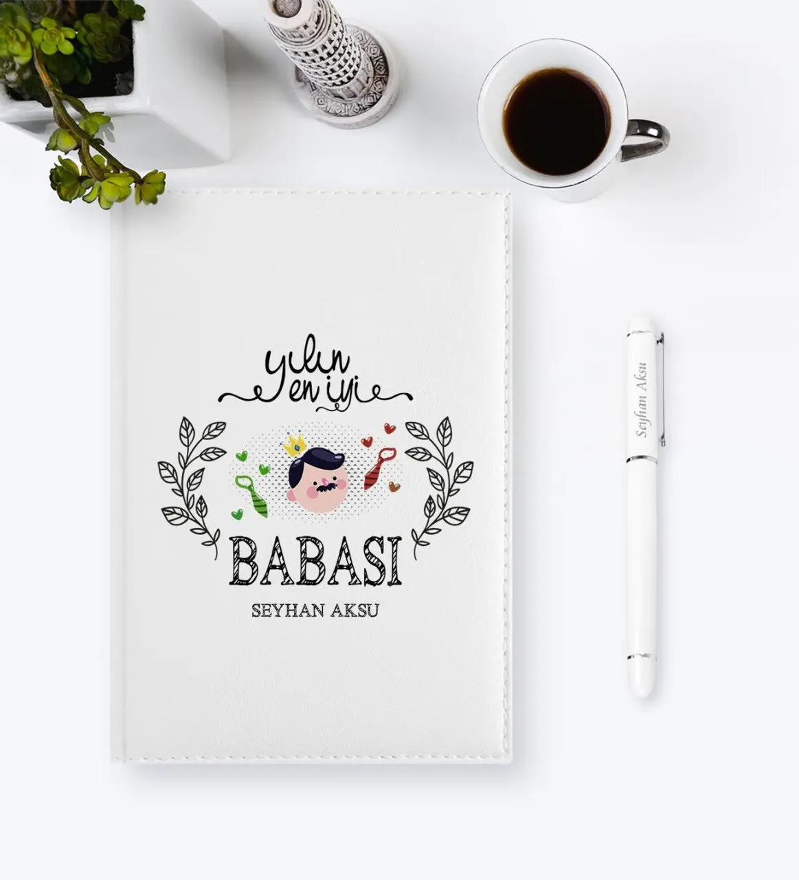 Kişiye Özel Yılın En İyi Babası Temalı 2023 Ajanda Kalem Seti - 1