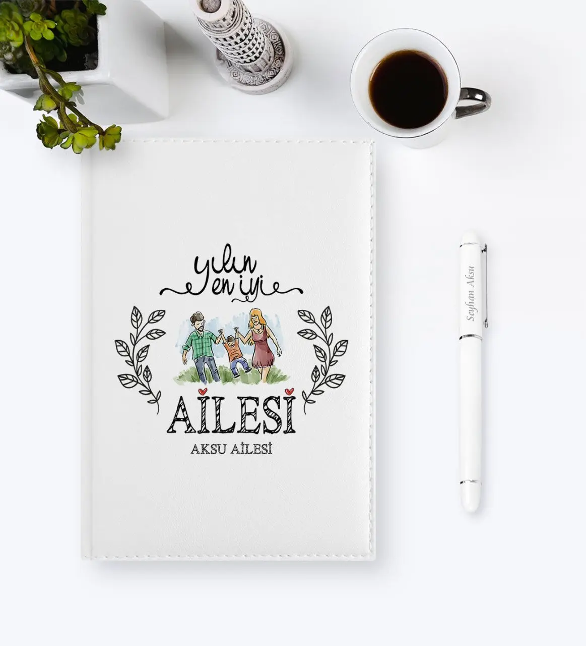 Kişiye Özel Yılın En İyi Ailesi Temalı 2023  Ajanda Kalem Seti - 2