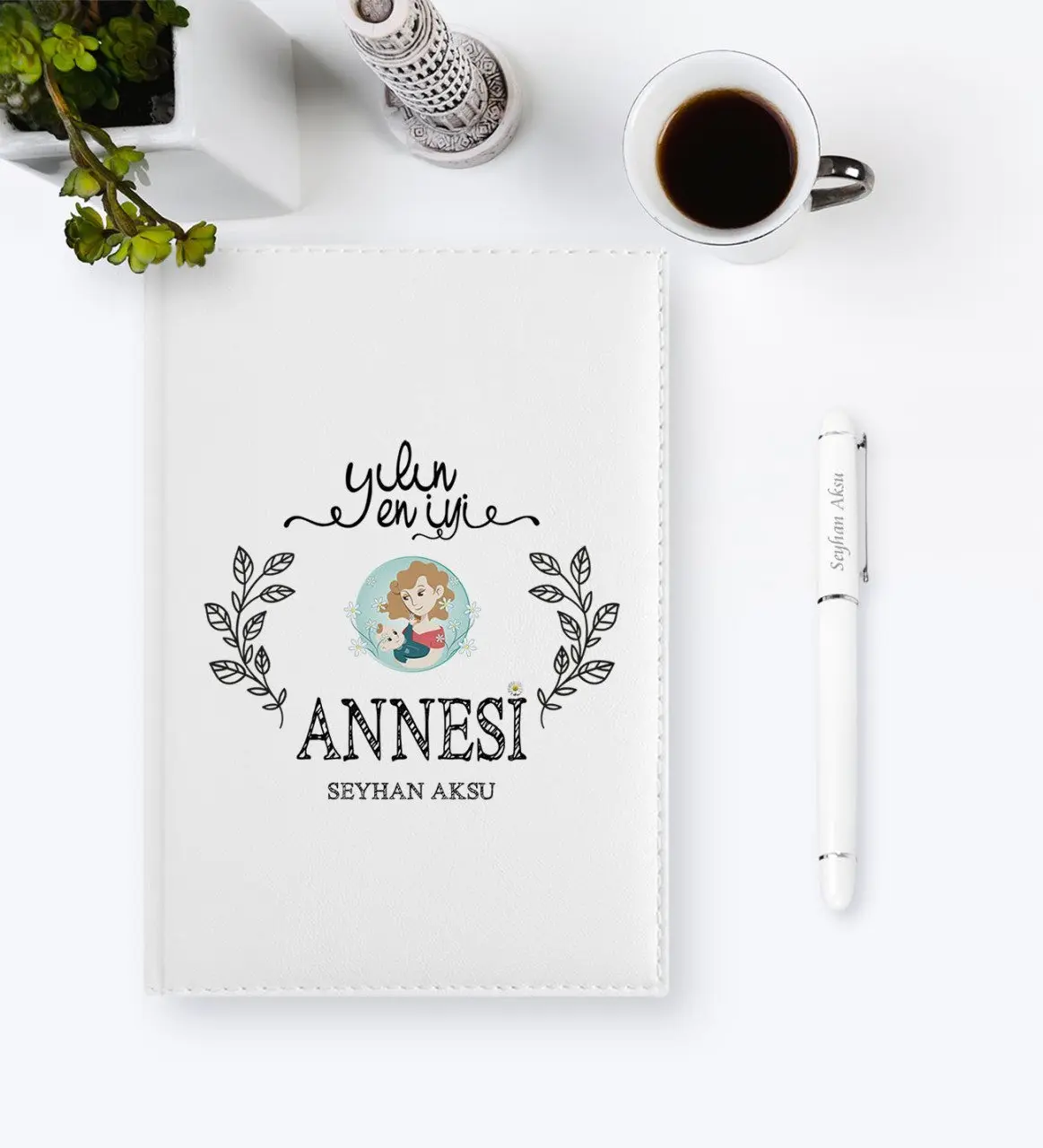 Kişiye Özel Yılın En İyi Annesi Temalı 2023 Ajanda Kalem Seti - 1