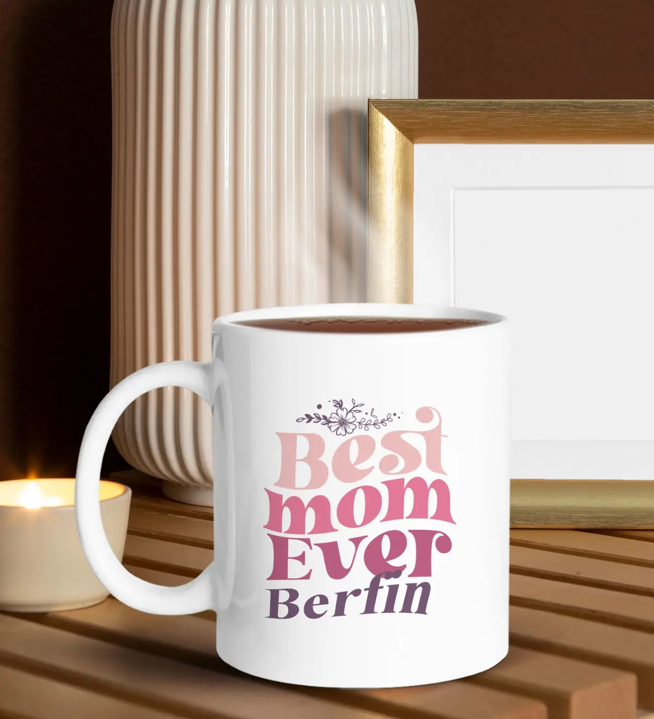 BK Gift Kişiye Özel Anneler Günü Temalı Beyaz Kupa Bardak, Anneler Günü Hediyesi, Anneye Hediye, Ev Hediyesi-1