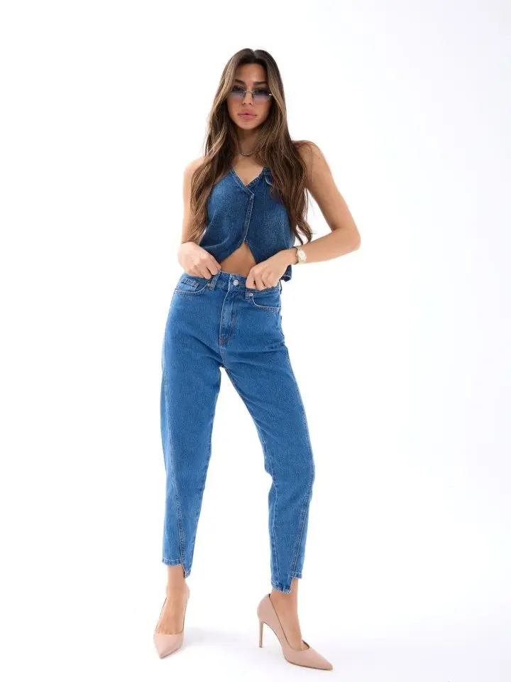 5682 KOT PANTOLON-KOYU MAVİ
