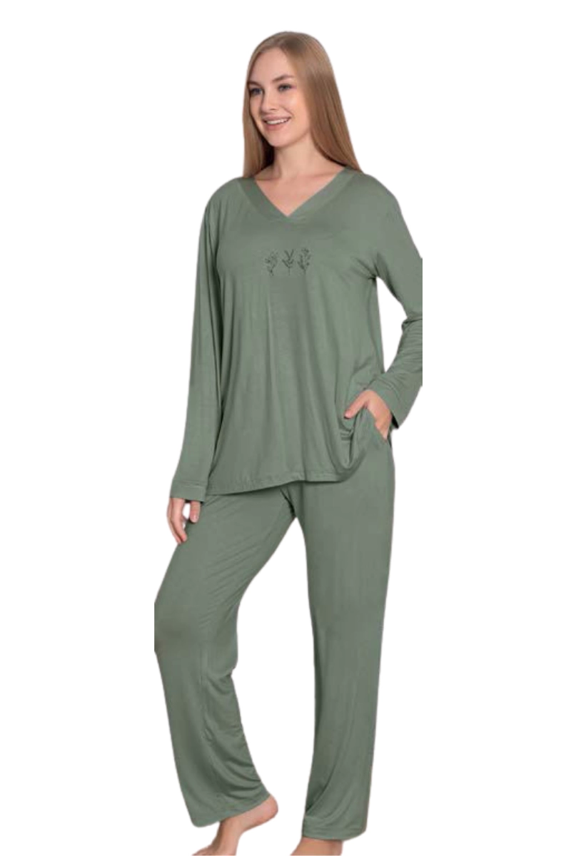 Limissi Viskon Uzun Kollu Kadın pijama takımı 24642