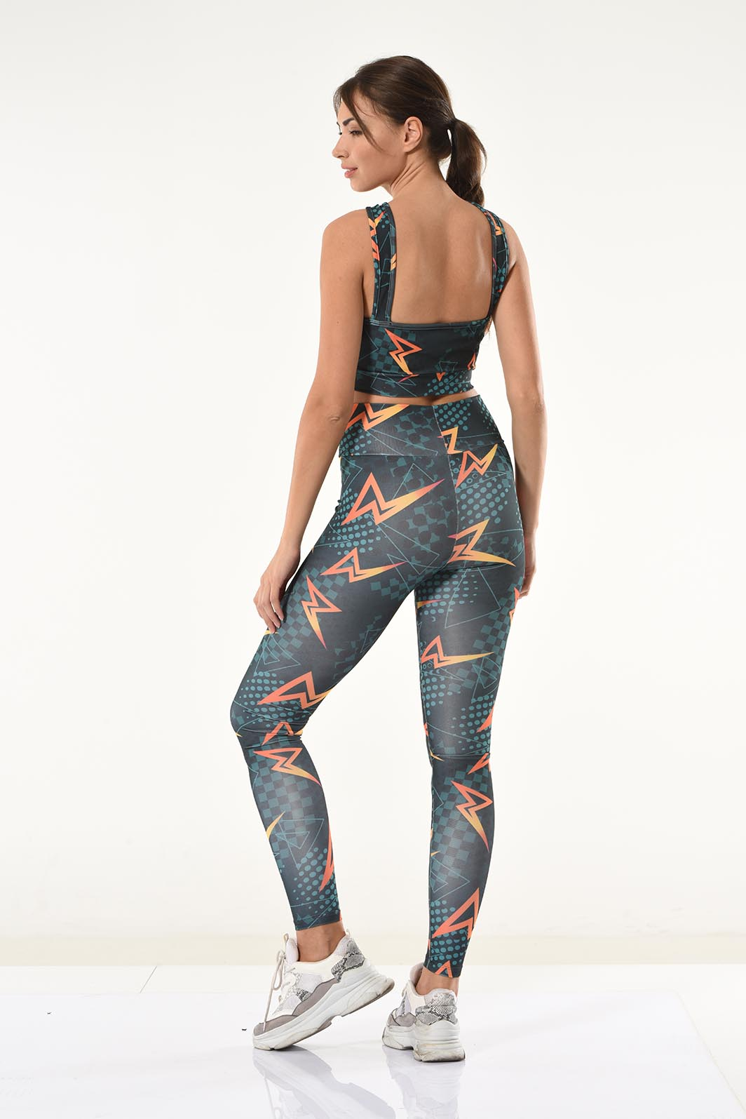 Derya Kurşun Baskılı Büstiyer Tayt Takım 531