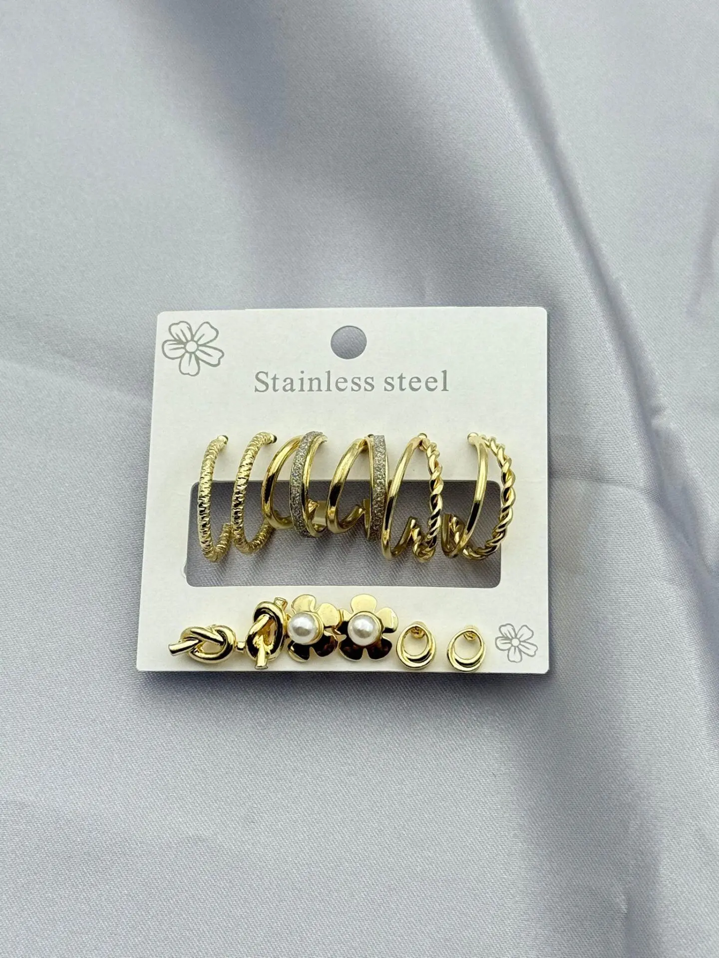 Çelik Set Küpe // KÜPE-3817