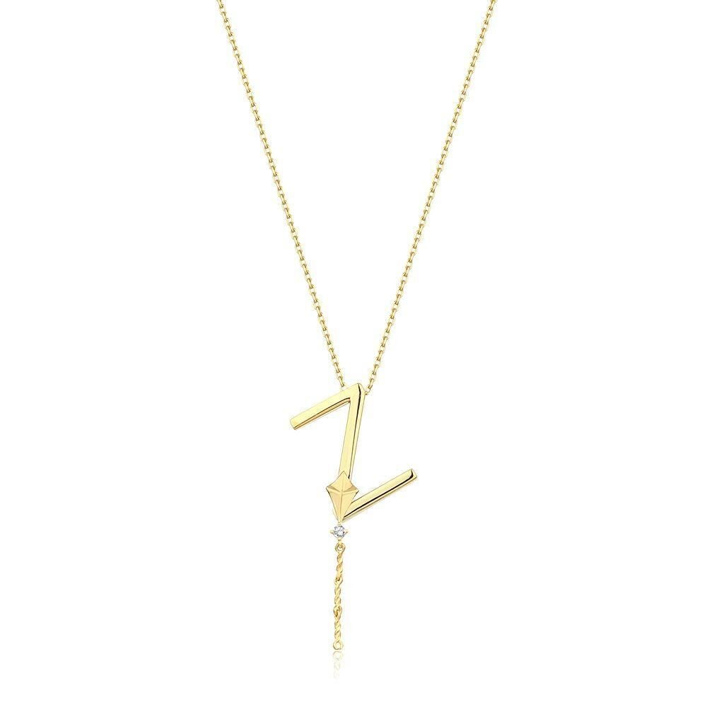 Çelik Alya Harf Kolye // KOLYE-5660