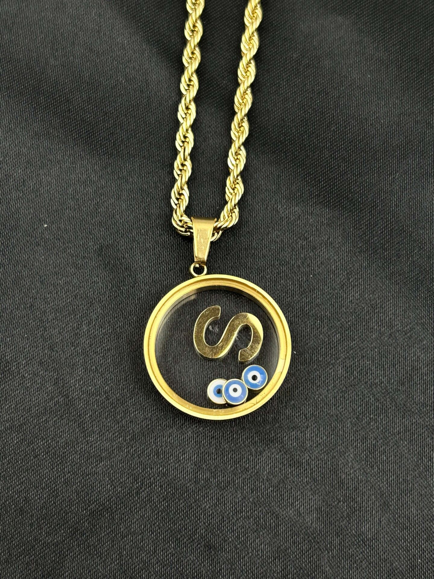 Çelik Harf Kolye 45cm // KOLYE-3833