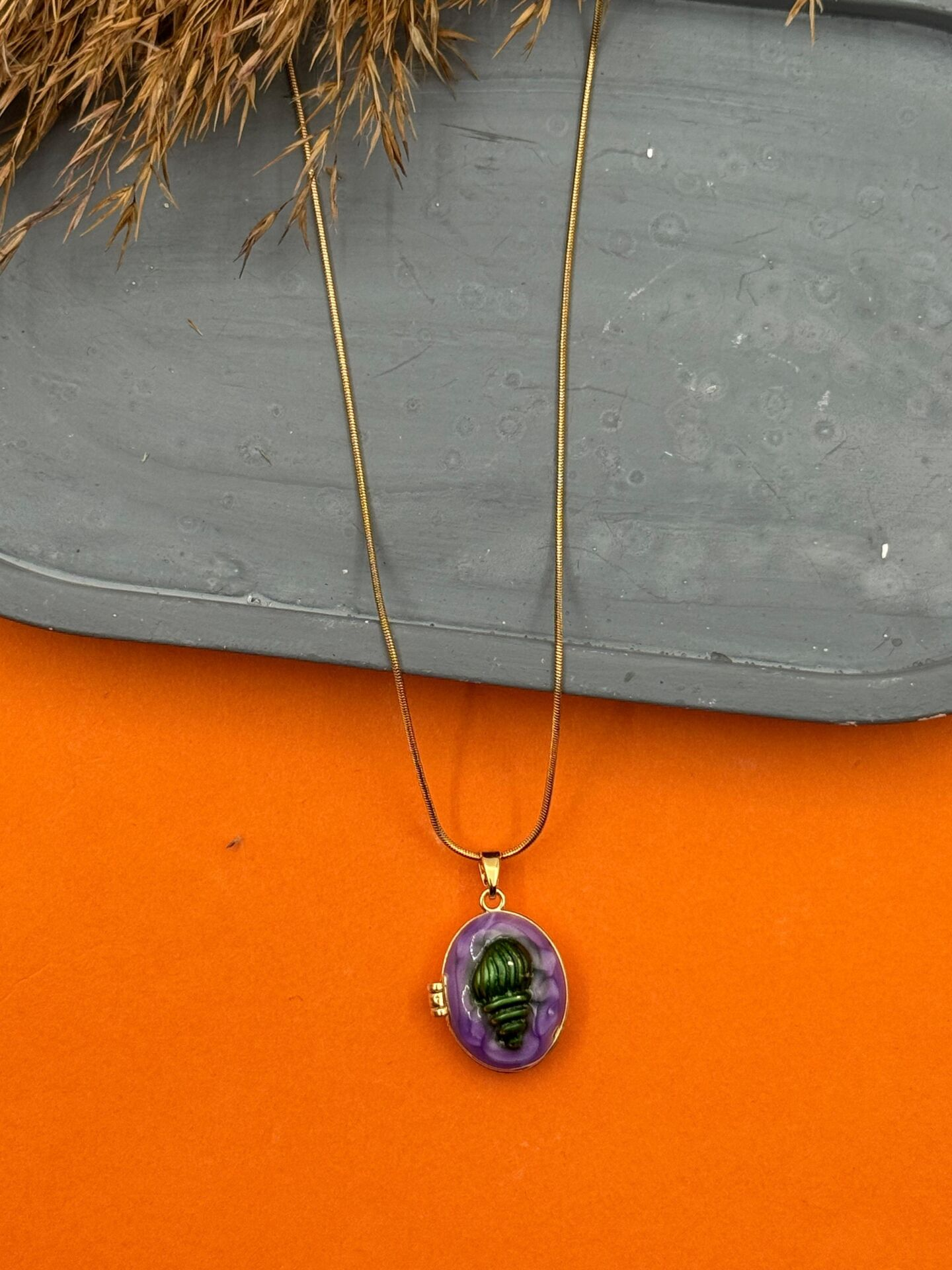 Çelik Kapaklı Kolye 45cm // KOLYE-5555