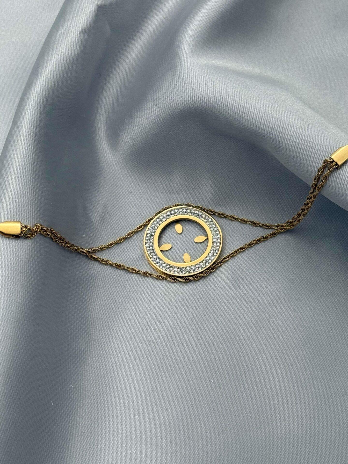 Çelik Çeyrek Takılabilen Bileklik // BILEK-5142