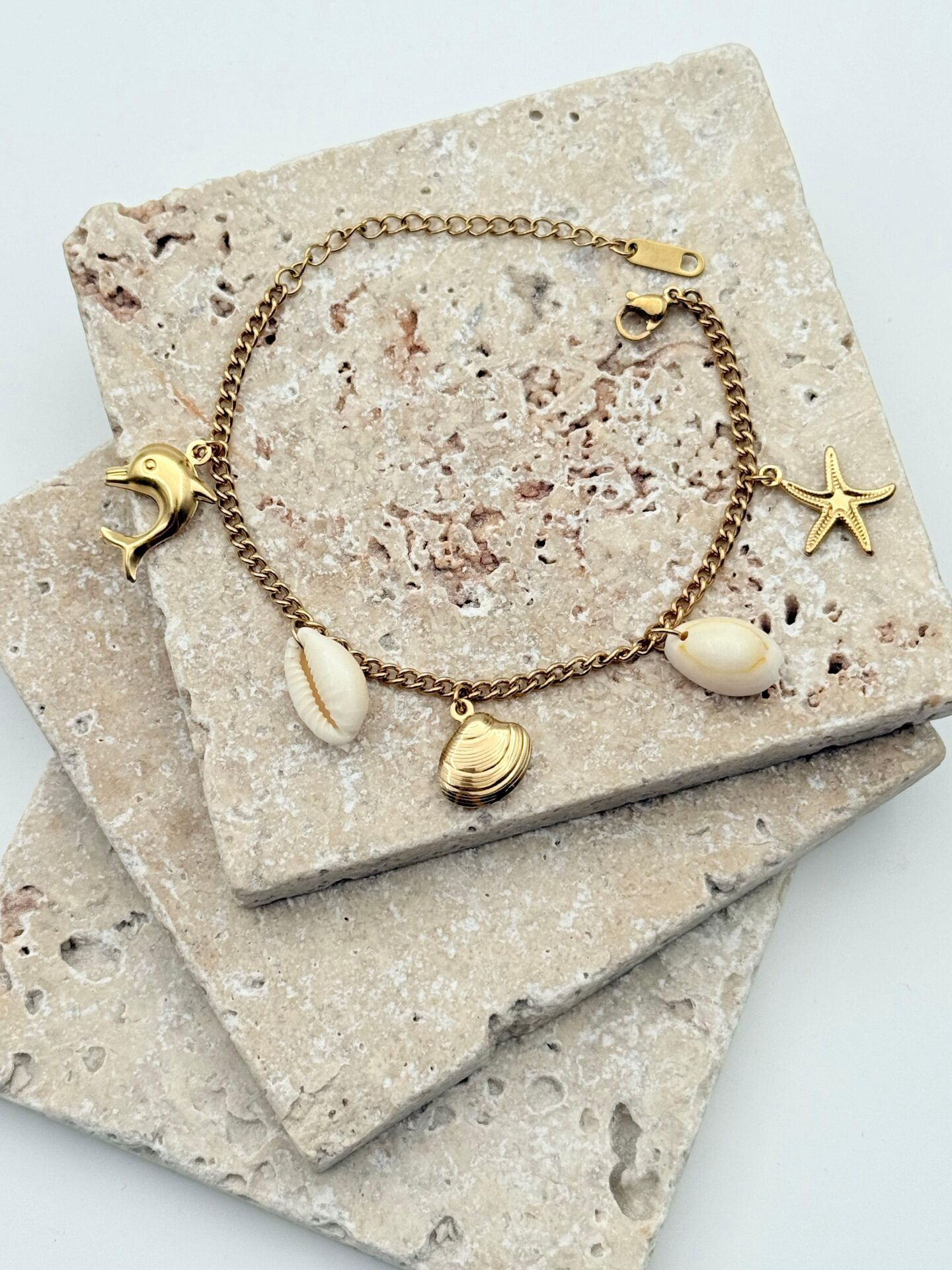 Çelik Deniz Kabuğu Bileklik // BILEK-6030