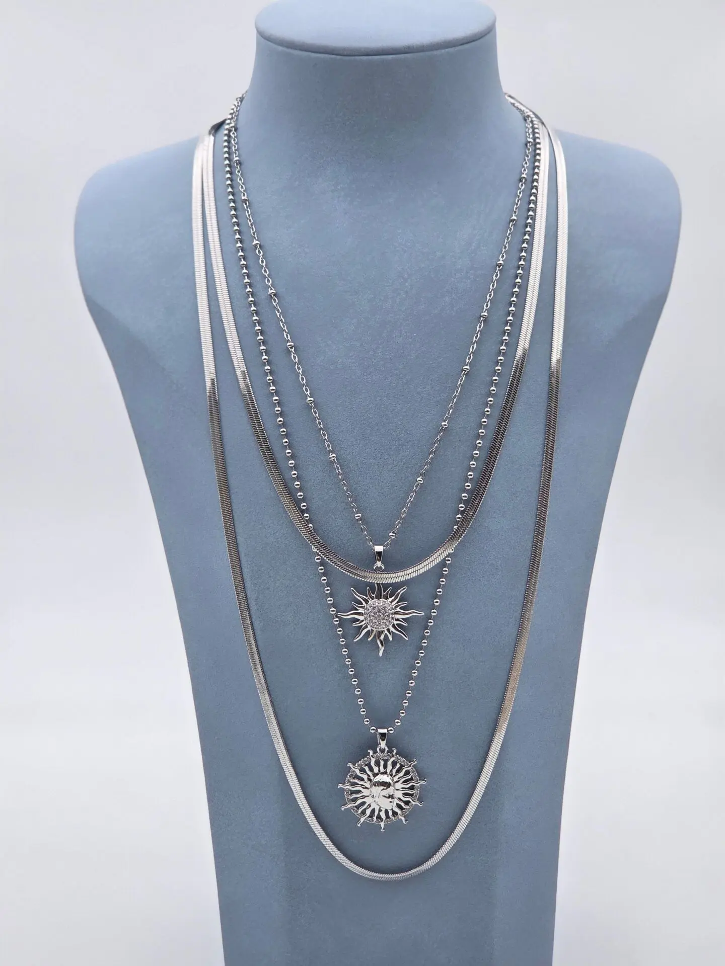 Çelik Çoklu Kolye // KOLYE-6270