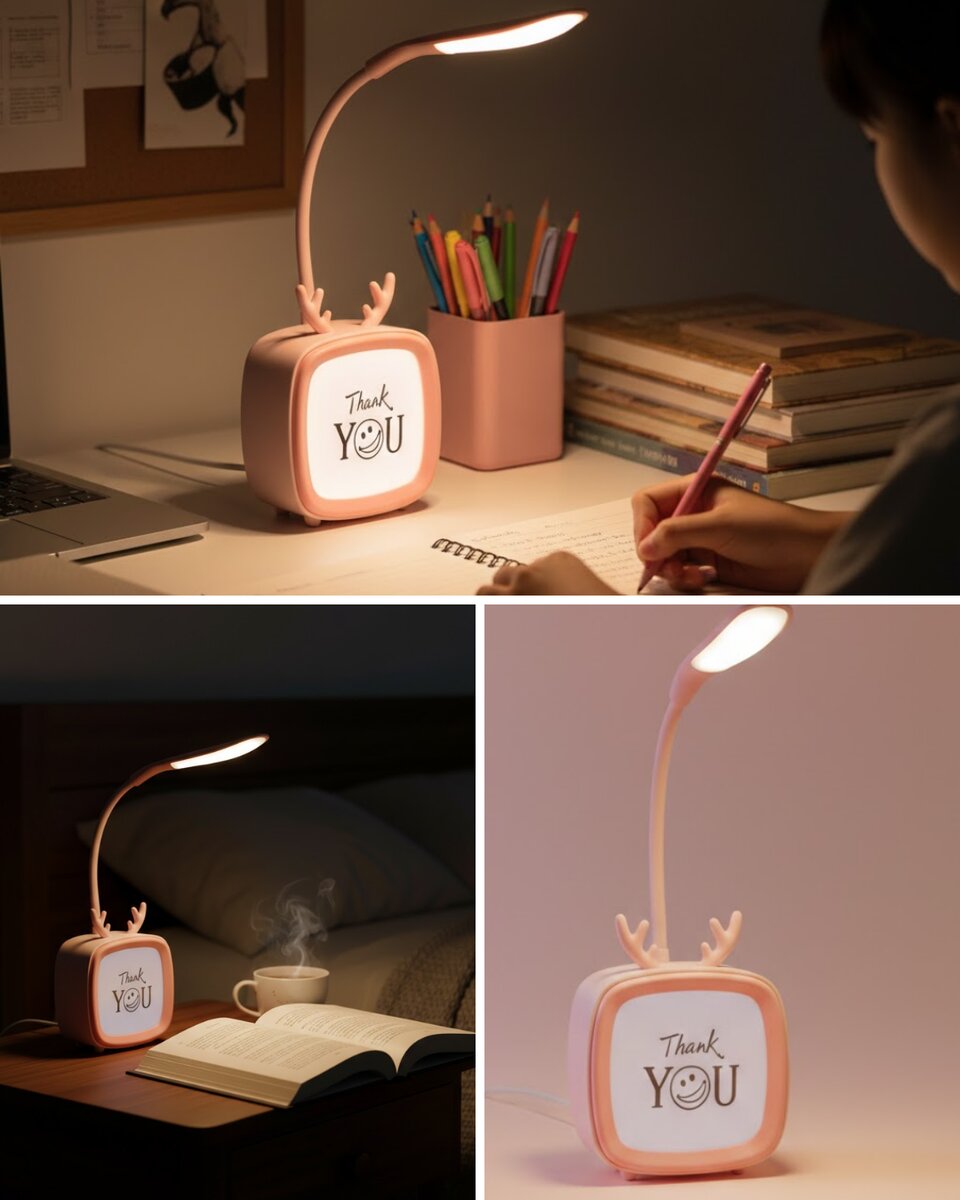 Modern Tasarımlı Şarj Edilebilir LED Gece Lambası